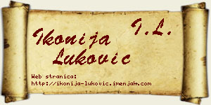 Ikonija Luković vizit kartica